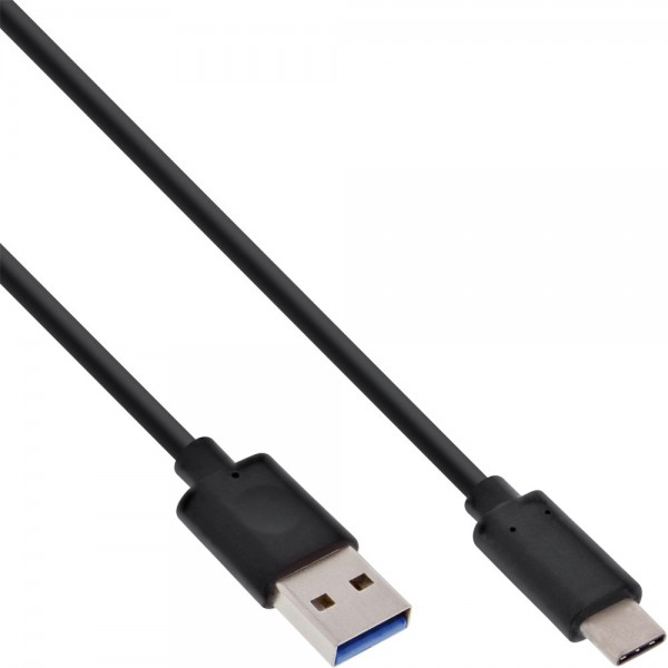 InLine® USB 3.1 Kabel, Typ C Stecker an A Stecker, schwarz, 1m