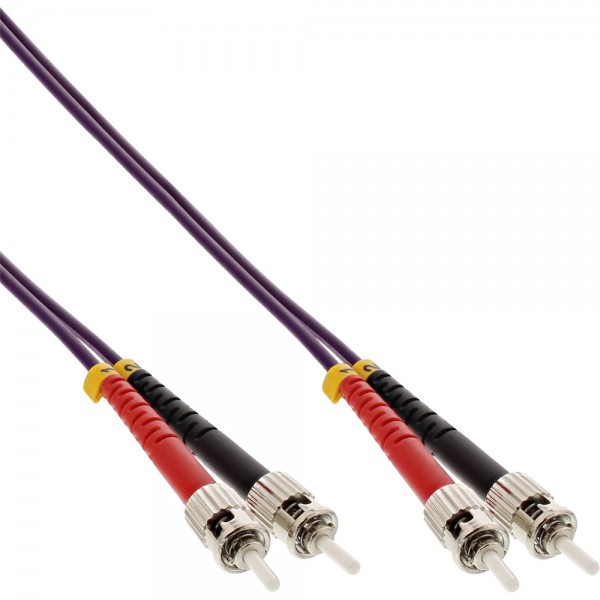 InLine® LWL Duplex Kabel, ST/ST, 50/125µm, OM4, 7,5m